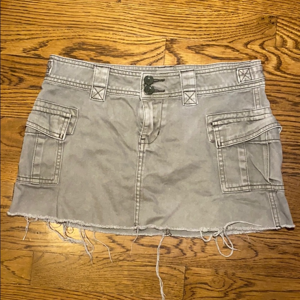Green Utility Mini Skirt